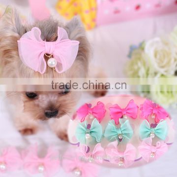 2016 new good quality nice and beautiful pet items for dogs with pearl