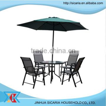 High quality leisure life cafe outdoor furniture with sunshade