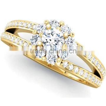 18K Gold Plated 2013 Latest Wedding Ring Design