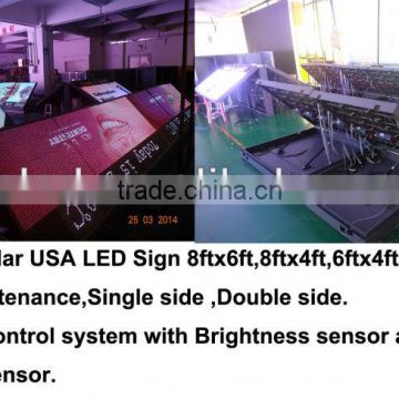 3ftx6ft P10 LED wall mounted single or double side outdoor advertising billboard panel