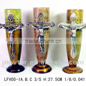 Vase & Cross Mark Decoration