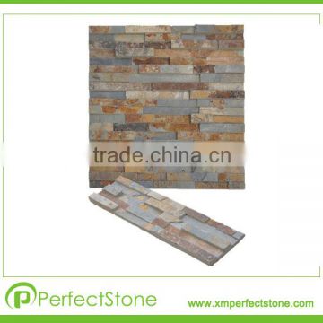 outdoor decorate beautiful colors slate wall tile adhesive natural finish