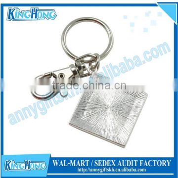 Factory fancy high end metal custom name silver promotional keychains