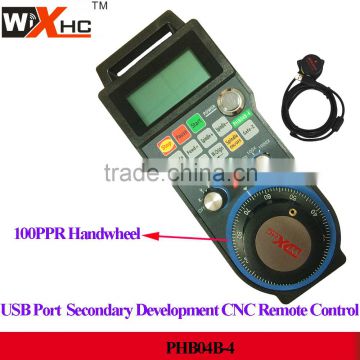 Not Mach3 system used MPG hand wheel USB CNC programmable wireless CNC remote control PHB04B-4