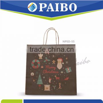 NPSD-55 Christmas Paper Handbag with handle Professional factory for xmas eve Professional