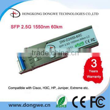 DS-SFP-2G-FC-ZW, SFP Module, 2.125G, 1550nm, 60km, LC, Optic Module/Transceiver, Compatible with Cisco, HP, H3C etc