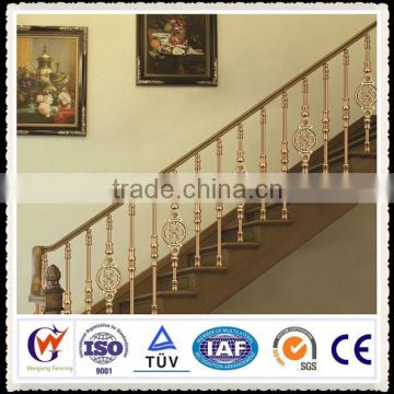 Wrought iron and stainless steel stair railing