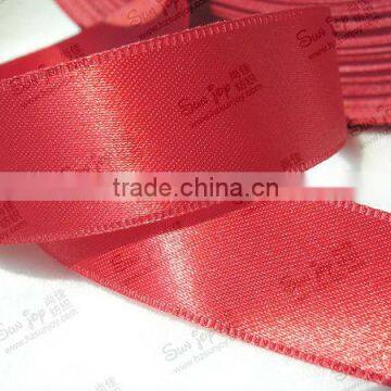 Single face pressed edge red wedding decoration ribbon