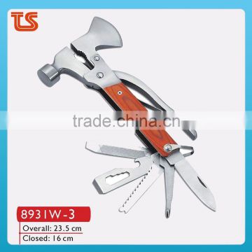 2014 Hot sell multi tool/Multi tool with color wood/Metal hammer tool ( 8931W-3 )