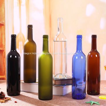 Supply 750 mL crystal white glass wine bottles, custom made glass bottles