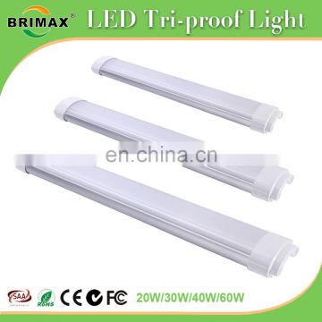 Brimax 20W/30W/40W/60W Tri Proof LED Tri-proof Light Fixture, Triproof IP65 Tri-proof LED Light for Indoor and Outdoor