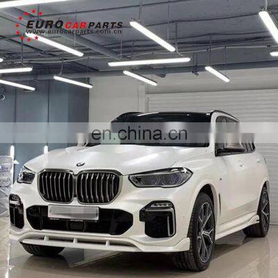 2019 X5 G05 MBM body kit for X5 G05 front spoiler side skirt rear diffuser front grille  black color high quality ABS material