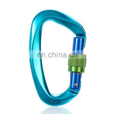 JRSGS Wholesale Hot Sale Customized Locking Carabiner For Climbing And Hammock Aluminium Safety Hook 25kn