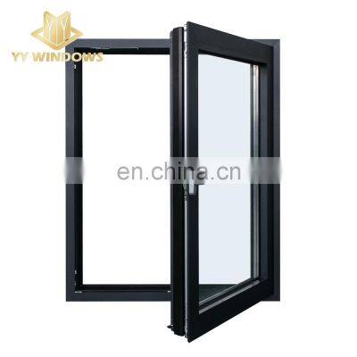 Australia/NZS standard sound proof and water proof aluminium glass tilt and turn window for bathroom