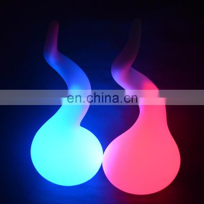decorative indoor plants /IP 65 Waterproof PE material RGB 16 color chargeable led water-drop other holiday lighting floor lamp