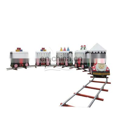 Outdoor electric ride on train with tracks christmas village train on sale