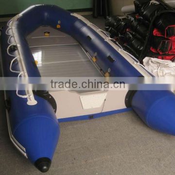 CE 2012 Hot selling Hypalon/PVC Aluminum floor chase boat 430 Inflatable Boat