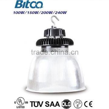 CB TUV Marked led industrial high bay lighting high lumens 120w 200w led high bay light