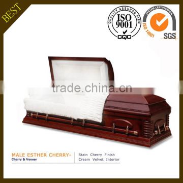 MALE EASTHER CHERRY BATESVILLE quality wood coffin american wood casket