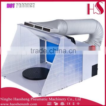 HS-E420K spray booth with air hose for vacuum duct air