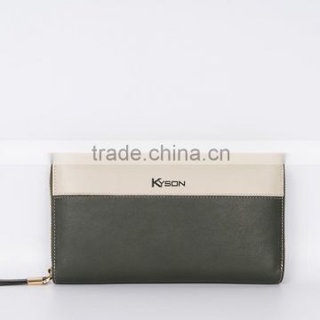 Army green leather wallet clutch bag men online, best gift