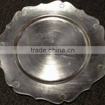 Silver charger plate