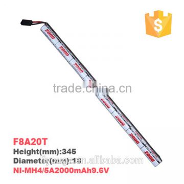 HOT!!! FireFox high Power airsoft 4/5A 9.6V 2000mah NI-MH Battery rechargeable battery gun battery