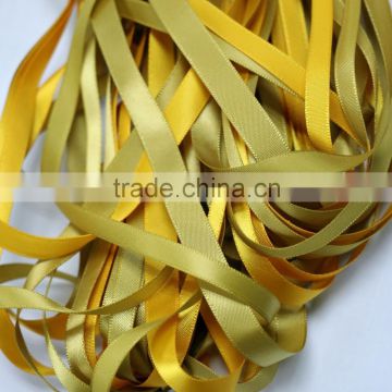 Light golden big ribbon / 1cm high quality golden ribbon / Customized Golden Foil Printing Ribbon