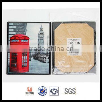 3D recycled paper photo frame of England building design