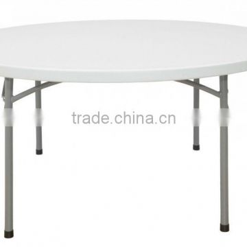 60" Round Heavy Duty Ultra Blow Molded Commercial Plastic Folding Table