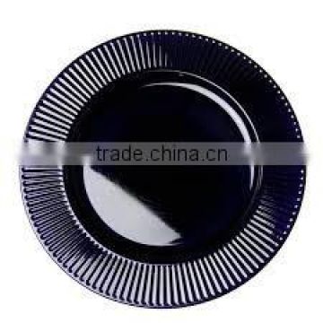 Black charger plate for wedding table decoration