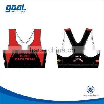 Excellent quality colorful cheerleading sports bra