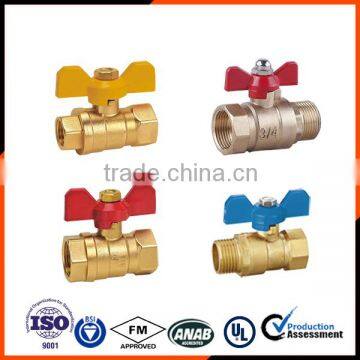 216 female thread butterfly -shaped brass ball valve