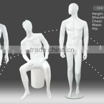 display sexy male mannequin with high glossy white color