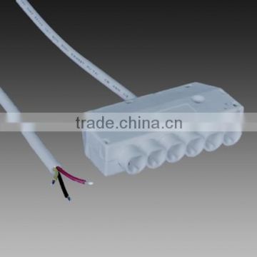 Led connector wire manufacturer/supplier/exporter low voltage led connector 1 in 6 out junction box