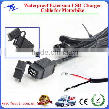 Waterproof USB Extension Charger Cable for Autobicycle