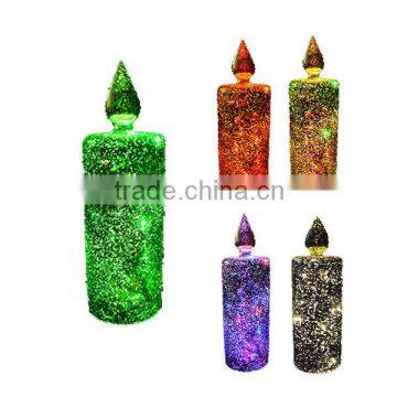 LED battery opearted candle shape night light, color changing night light