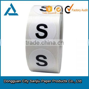 Customized Garment Size Self Adhesive Labels For Clothing Price Label