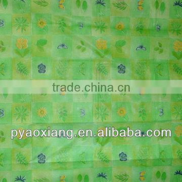 2013 westerm hot green yellow purple printed pe table cloth or bath cloth