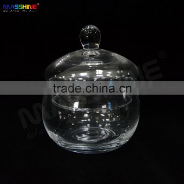 Ball Shape Glass Jar With Glass lid