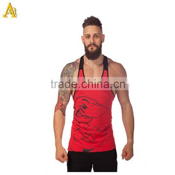 Wholesale Oem High Quality 100% Cotton Men&s Jersey Tank Top Round Neck Customized Design Tops For Muscle Man