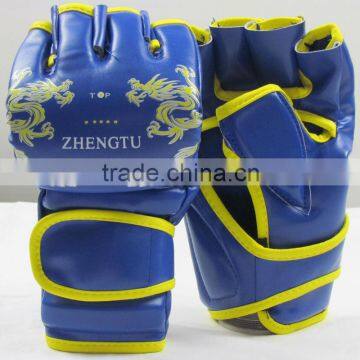 Top Quality PU MMA Custom Printed leather Gloves, Prop-up Wrist MMA Training Hand Gloves