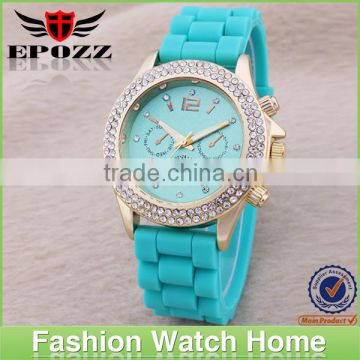 Wholesale colorful silicon ladies watches good gift silicone watch for ladies