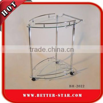 Stainless Steel 2 layers 3 wheels catering tray trolley
