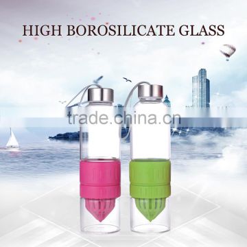 500ml high borosilicate handmade fruit juice bottle