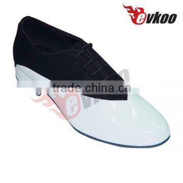 Evkoo Professional Dance Shoes For Men White Genuine Leather Modern Dance Shoes