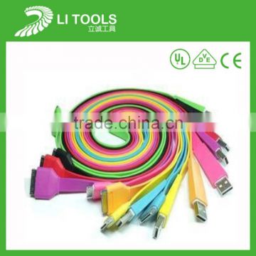 High quality short line 2.0 usb cable flashing cable usb multi charge cable