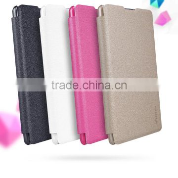 QUALITY FLIP LEATHER CASE FOR Sony Xperia XA NILLKIN SPARKLE LEATHER CASE SANDSTONE TOUCHING LEATHER SMART VIEW CASE