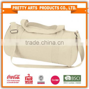 BSCI SEDEX Pillar 4 really factory sport canvas shoulder cotton travel duffel sports bag