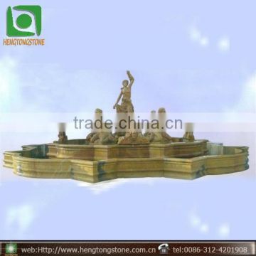 Outdoor Large Decorative Marble Water Fountain With Figure Statue